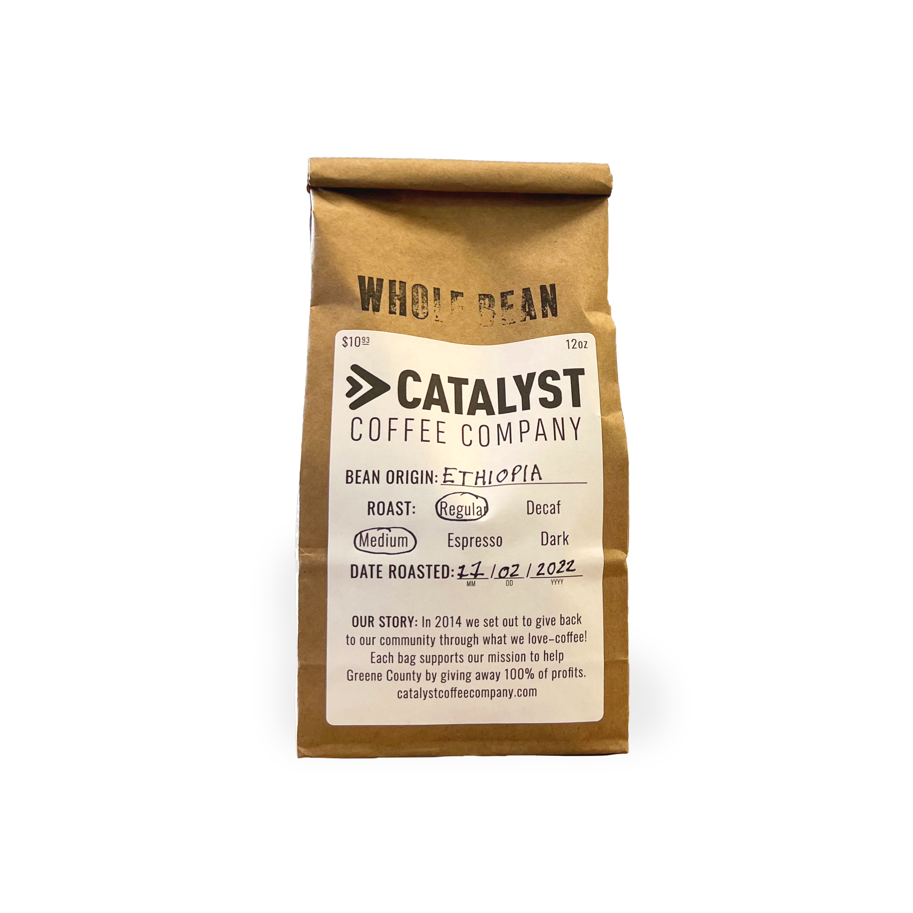 12oz Whole Bean Coffee (Online) | CATALYST COFFEE COMPANY